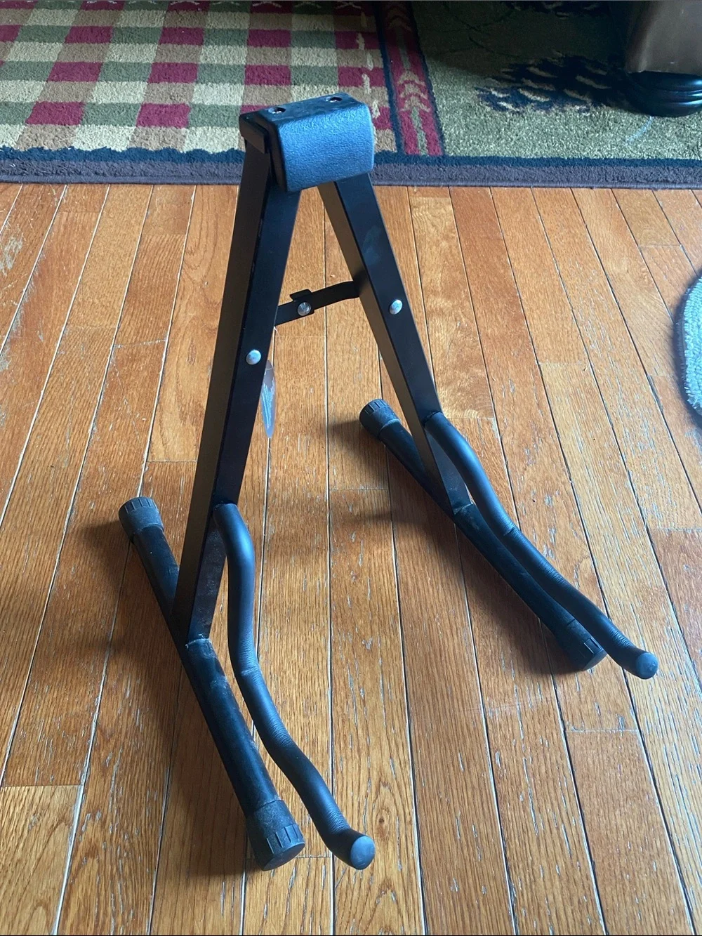 Black Guitar Stand - Foldable A-Frame Support